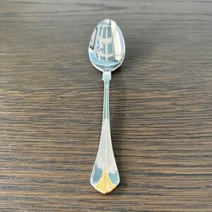 Yamazaki Alexandra Tablespoon Stainless Gold Accent‎ Shell Tip Japan NEW